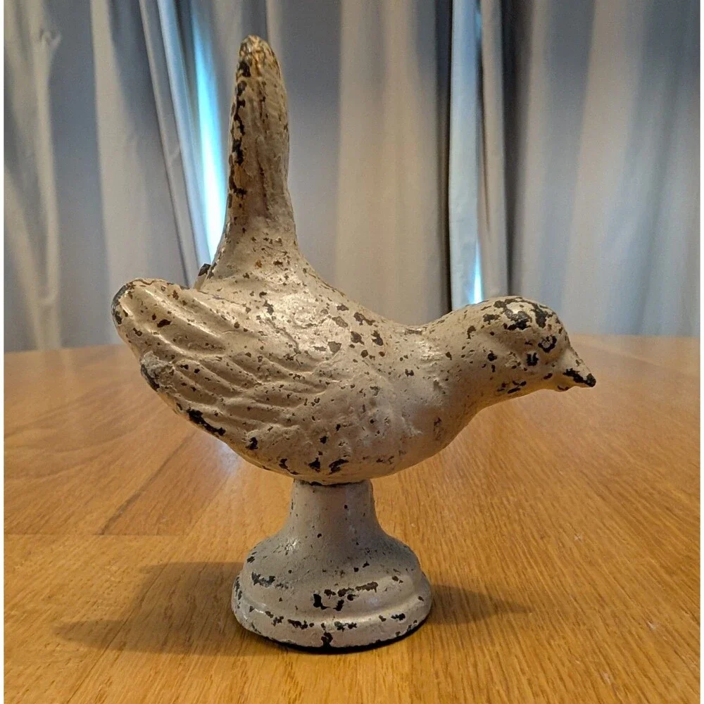 Vintage Cast Iron Ivory Bird 4x3